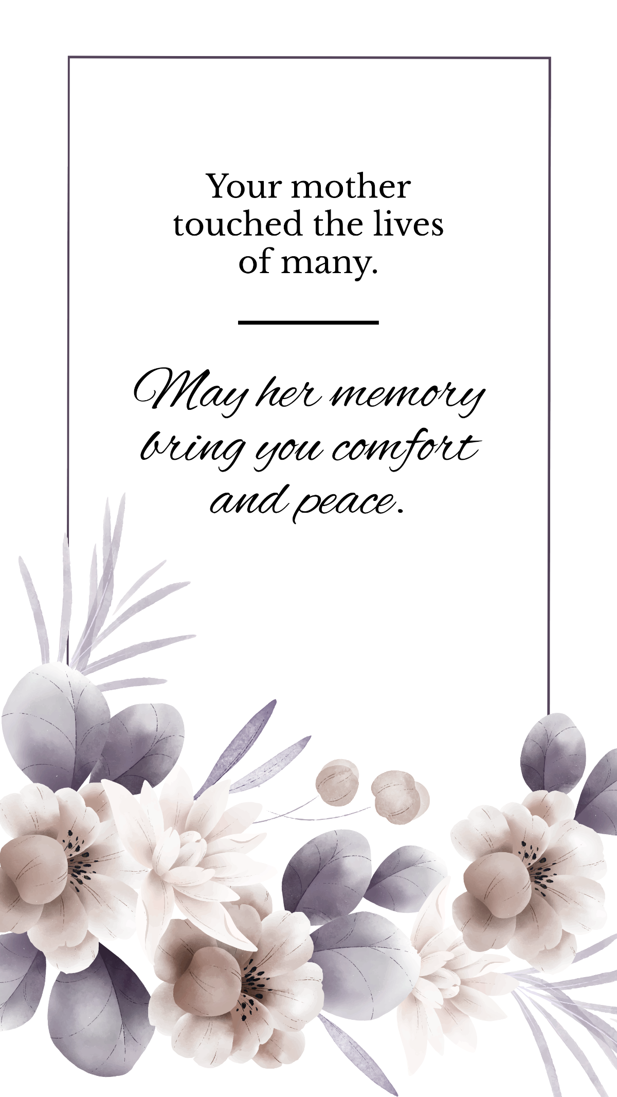 Mother Death Condolence Message