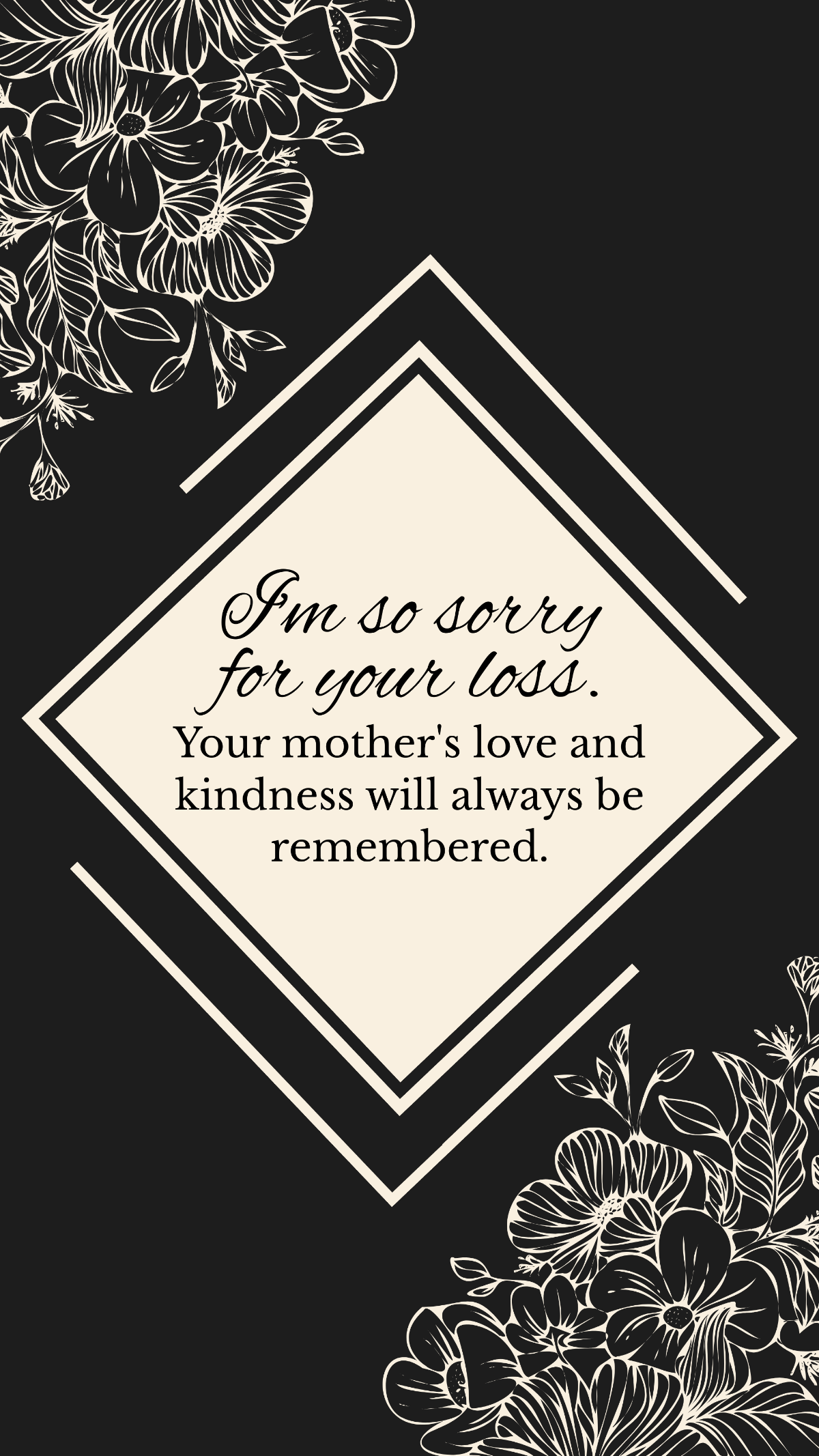 Condolence Message For Mother Template