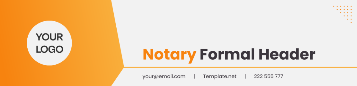 Notary Formal Header Template