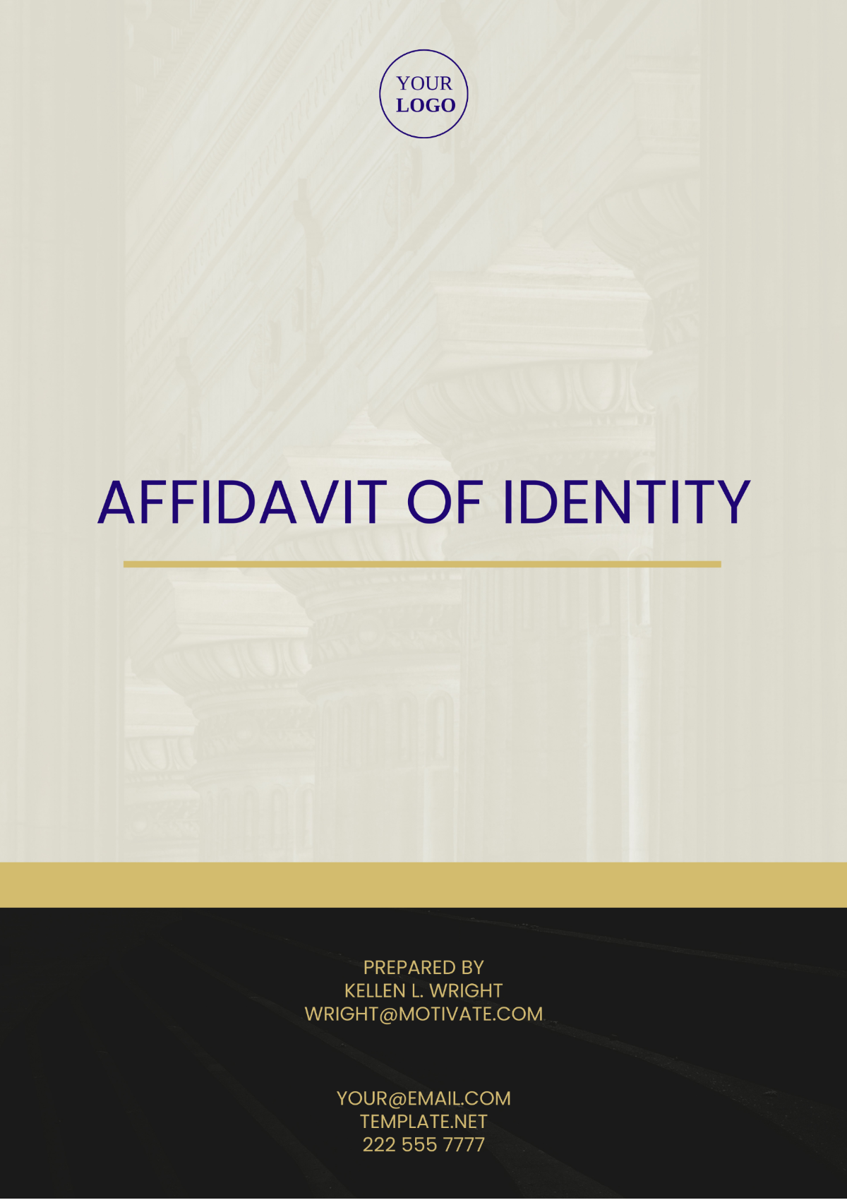 Kentucky Affidavit of Identity Template