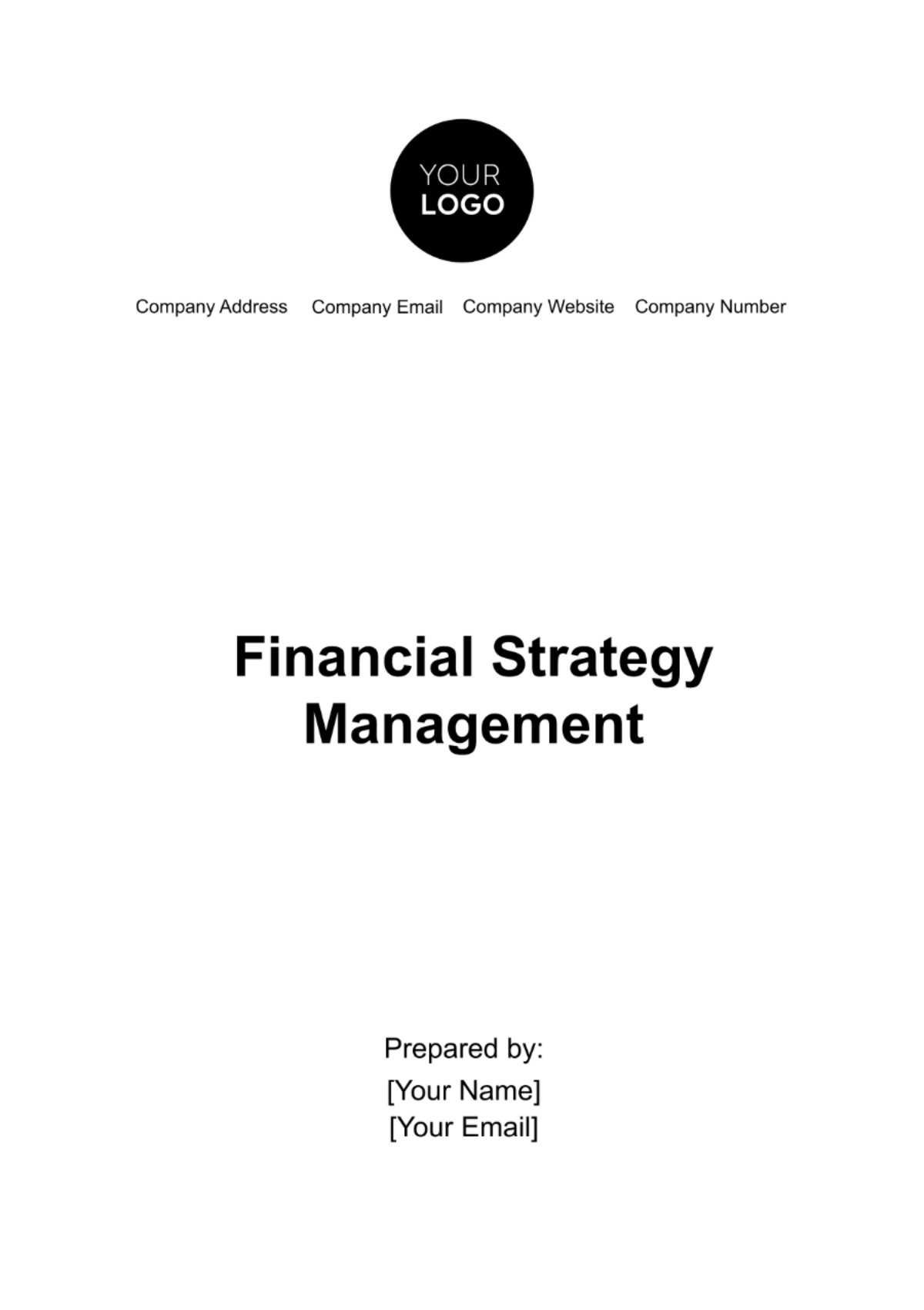 Financial Strategy Management Template