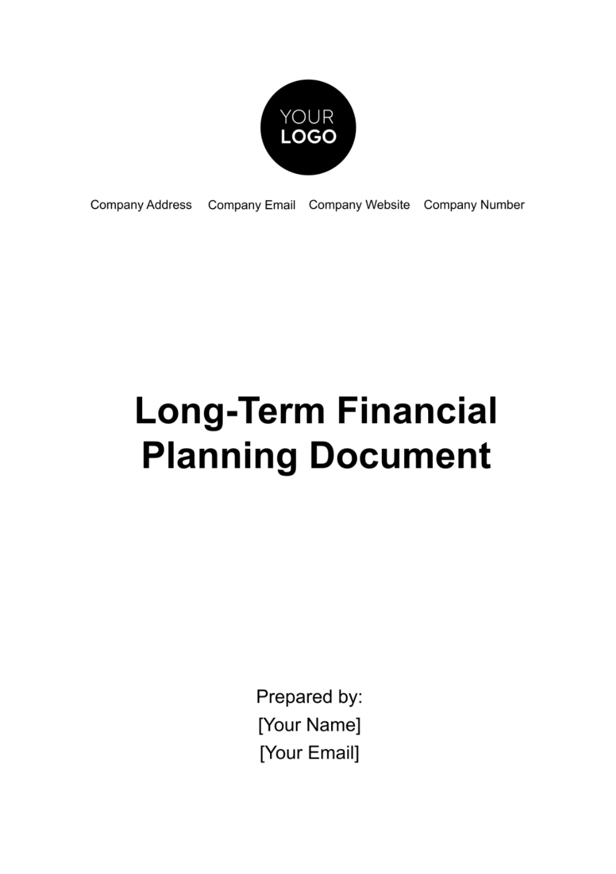 Free Long-Term Financial Planning Document Template