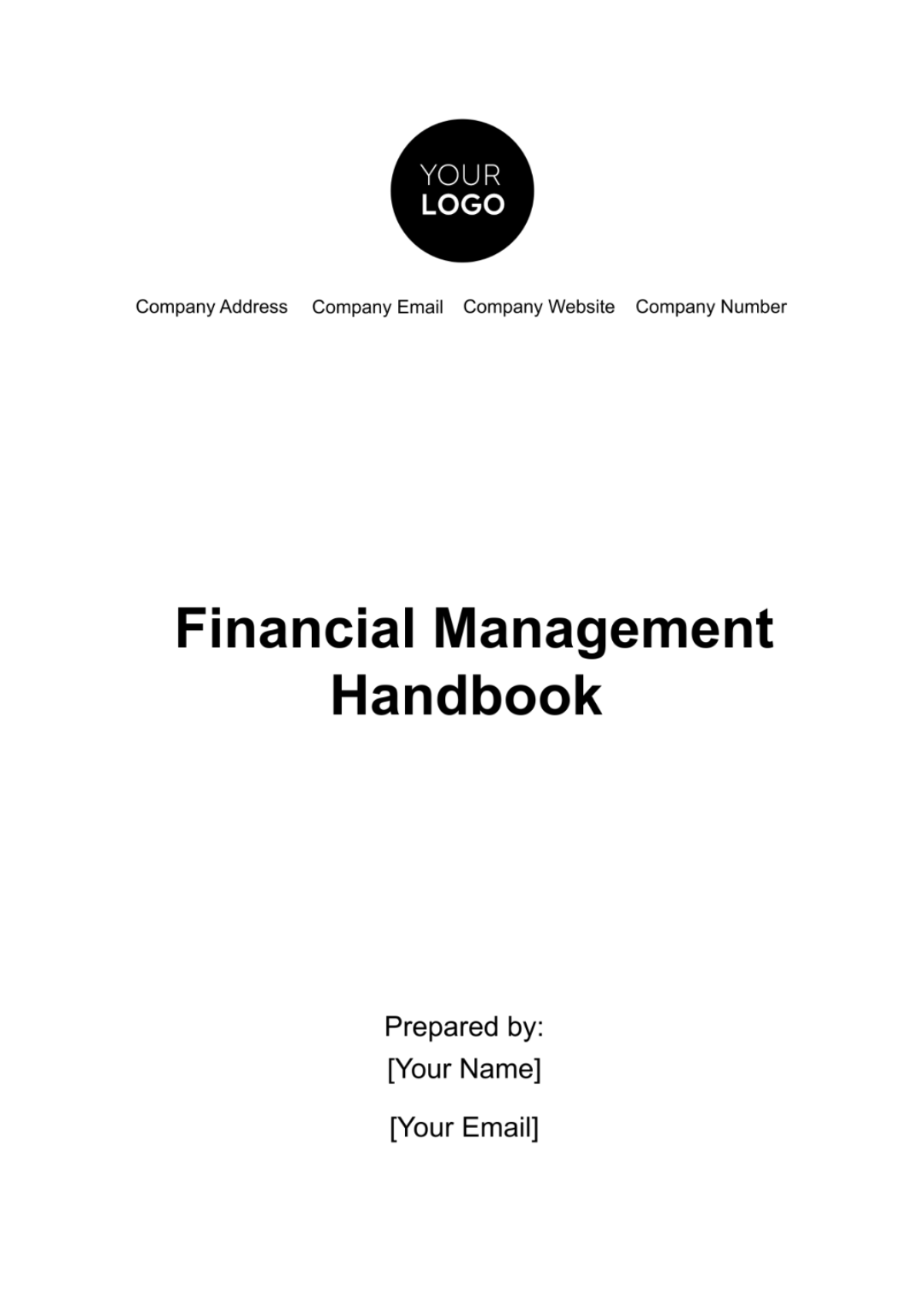 Free Financial Management Handbook Template