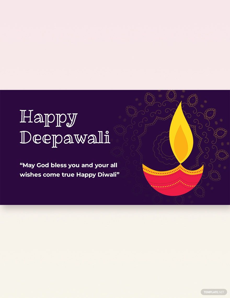 Happy Deepawali Twitter Post Template
