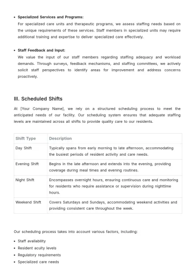 Free Nursing Home Overtime Procedure Template to Edit Online