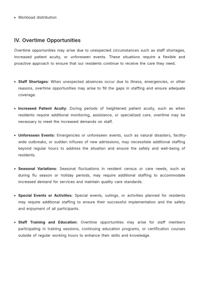 Free Nursing Home Overtime Procedure Template to Edit Online