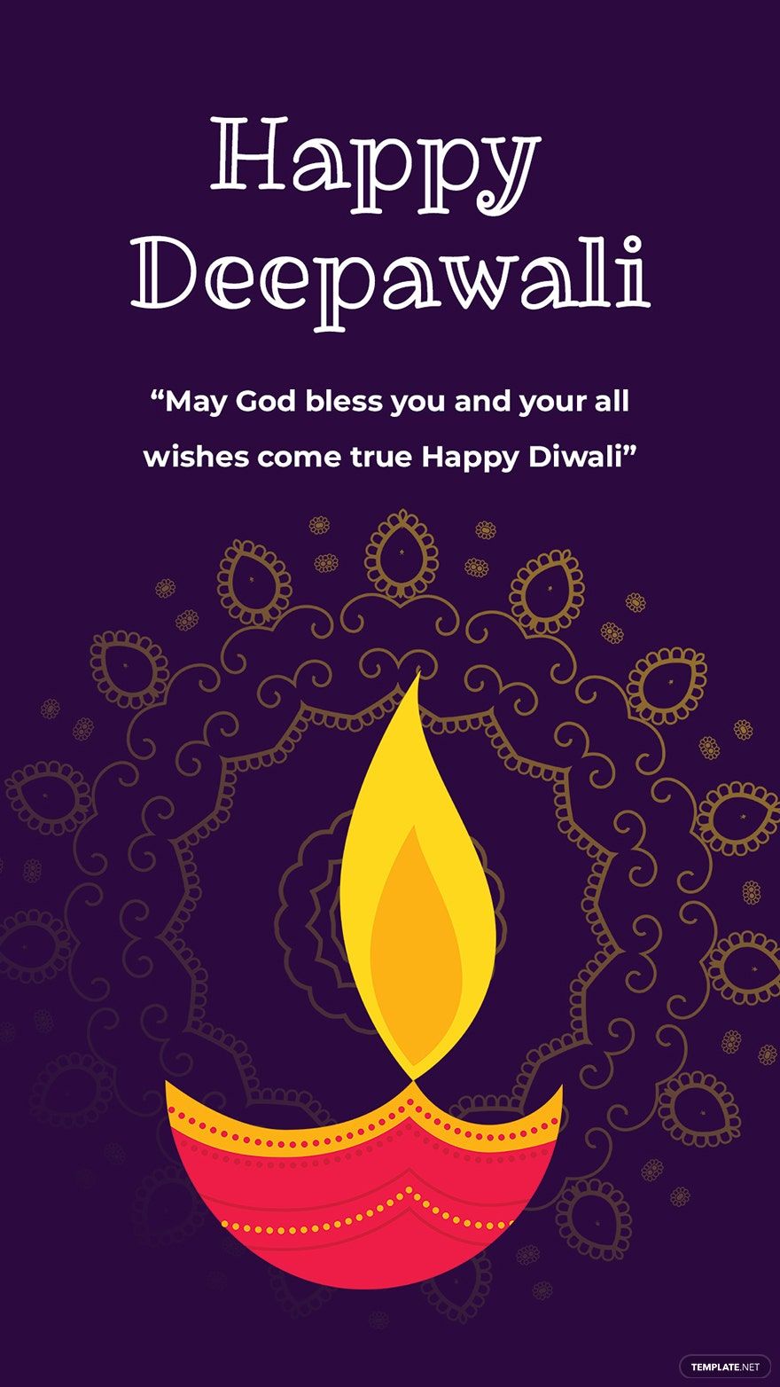 Happy Deepawali Whatsapp Image Template