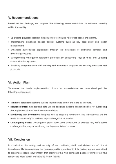 Free Nursing Home Security Resolution Review Template to Edit Online