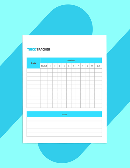 Dog Training Planner Template Format