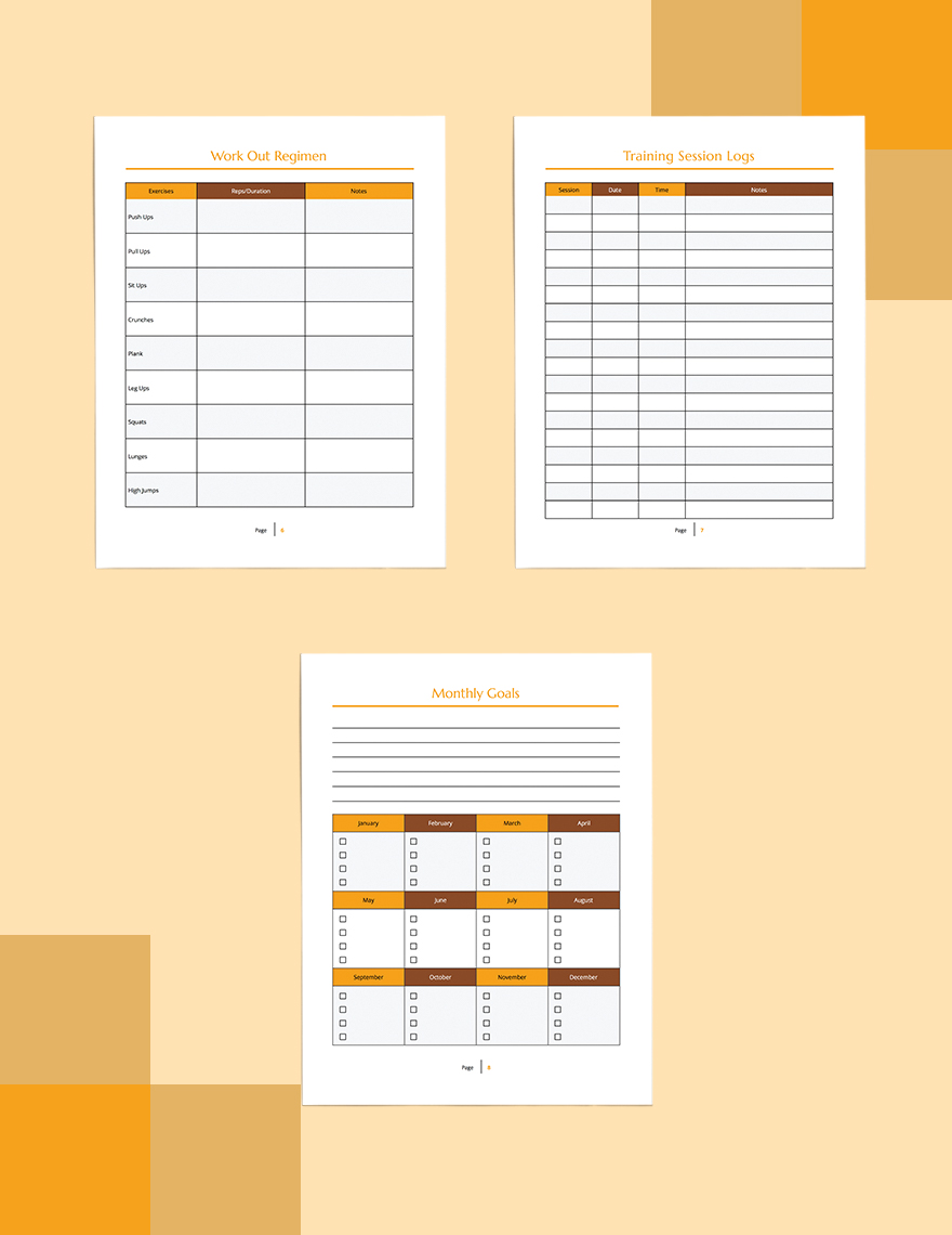 Yearly Training Planner Template