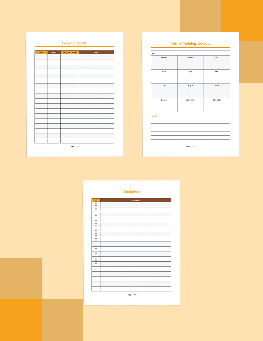 Yearly Training Planner Template