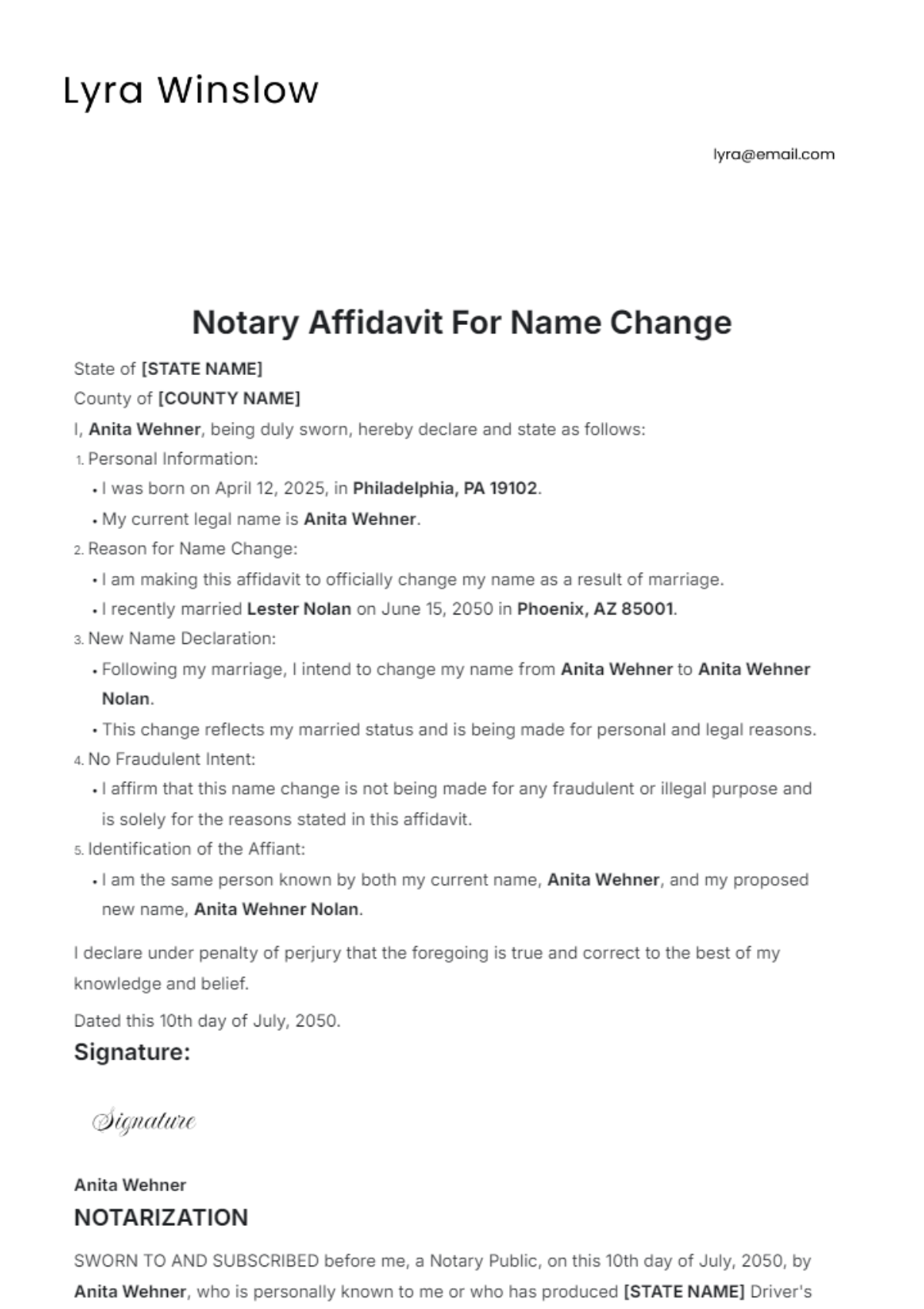 Free Notary Templates To Edit Online Print