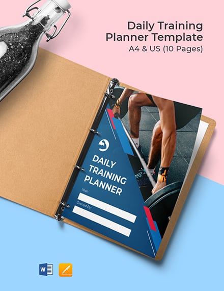 FREE Fitness Planner Template Download in Word Google Docs Excel