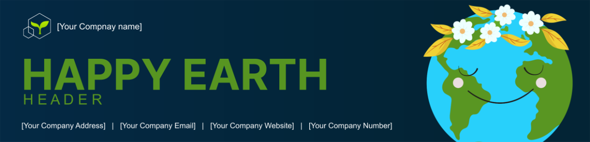 Happy Earth Day Header Template