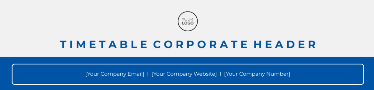 Timetable Corporate Header