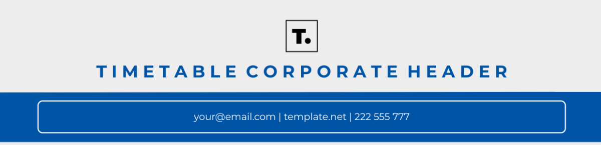 Timetable Corporate Header Template