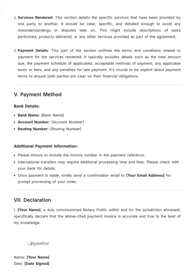 Free Notary Payment Invoice Template & AI Invoice Maker