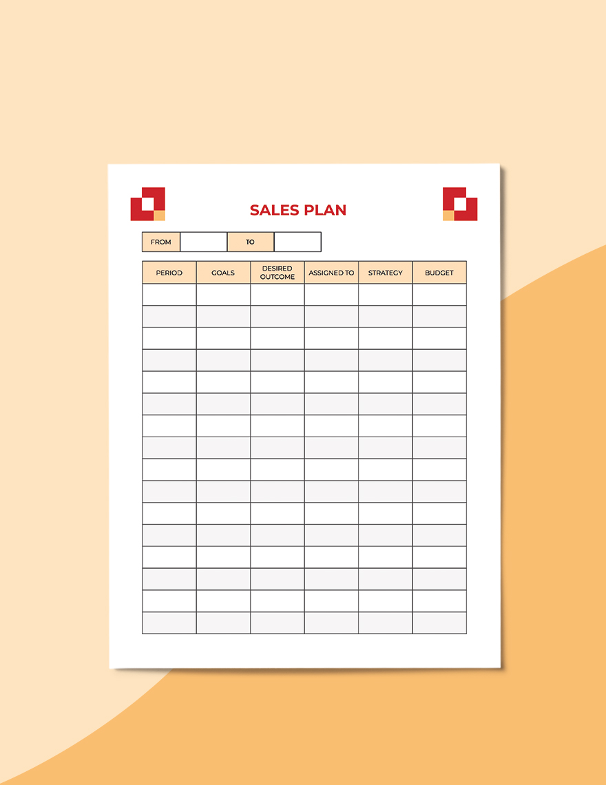 Sales Tracker Planner Template