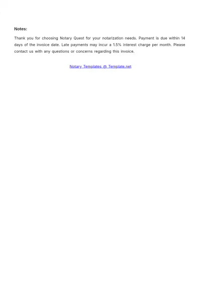 Free Notary Quest Invoice Template & AI Invoice Maker