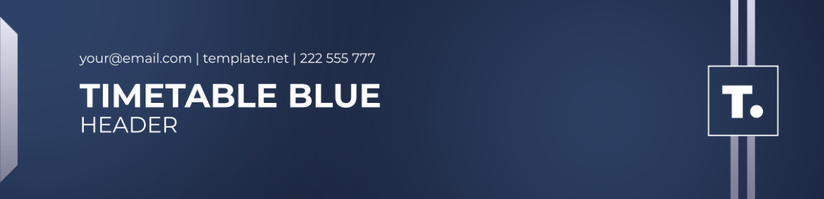 Timetable Blue Header Template