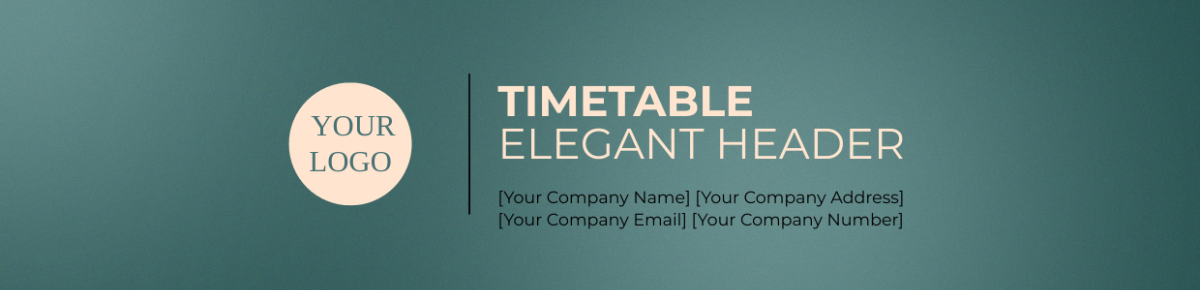 Timetable Elegant Header