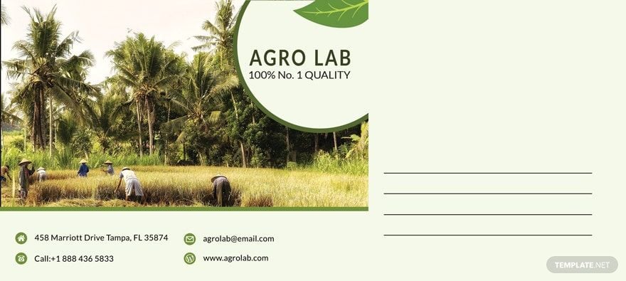 Agriculture Envelope Template