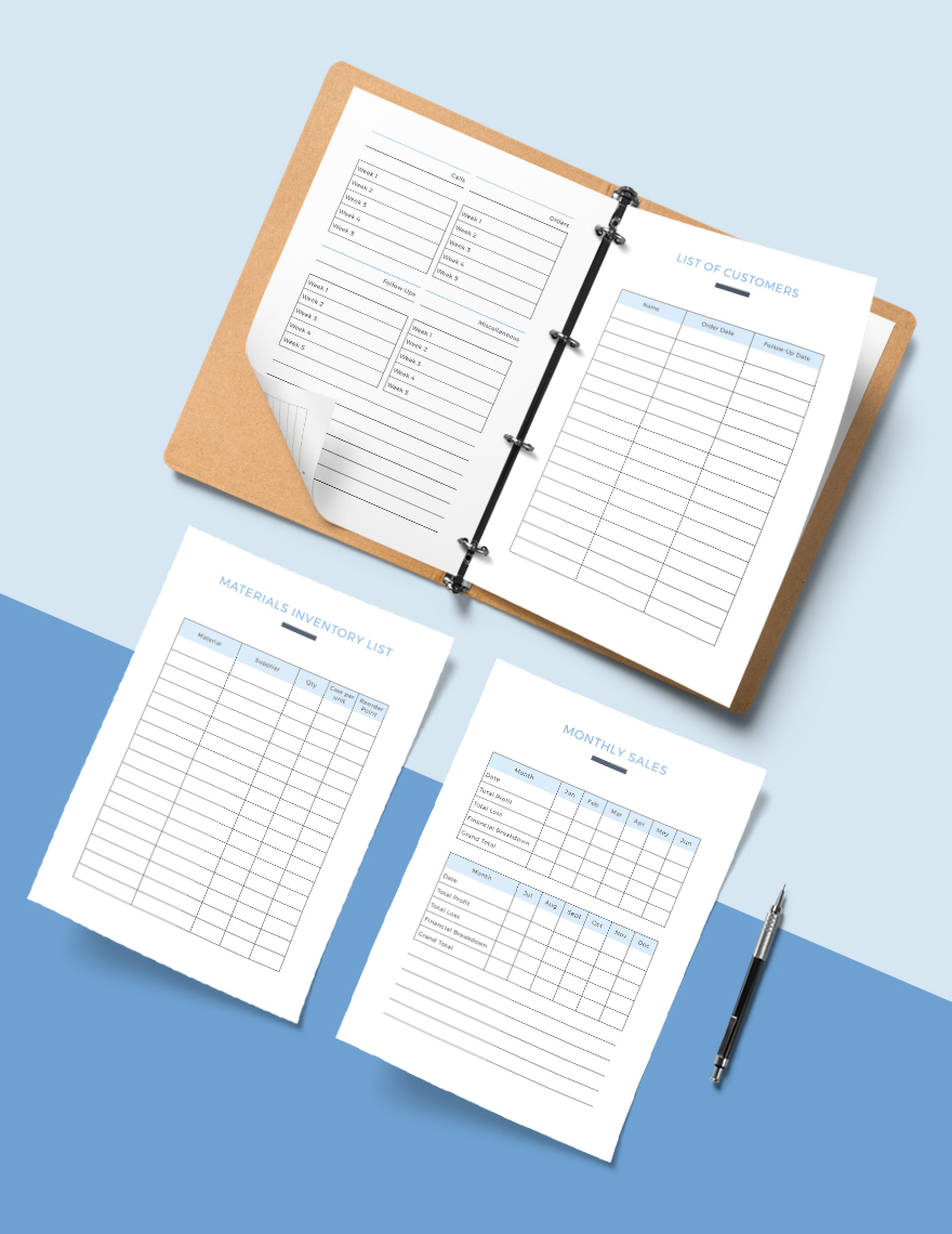 Monthly Sales Planner Template