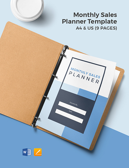 Sales Planner Template - Illustrator, PSD | Template.net