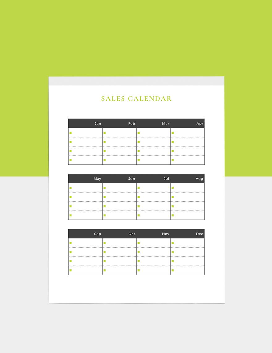 Daily Sales Planner Template in Pages Word Google Docs PDF