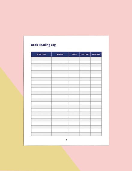 Book Journal Planner Template Format