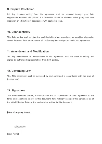 Free Nursing Home Personal Protective Equipment (PPE) SLA Template to Edit Online