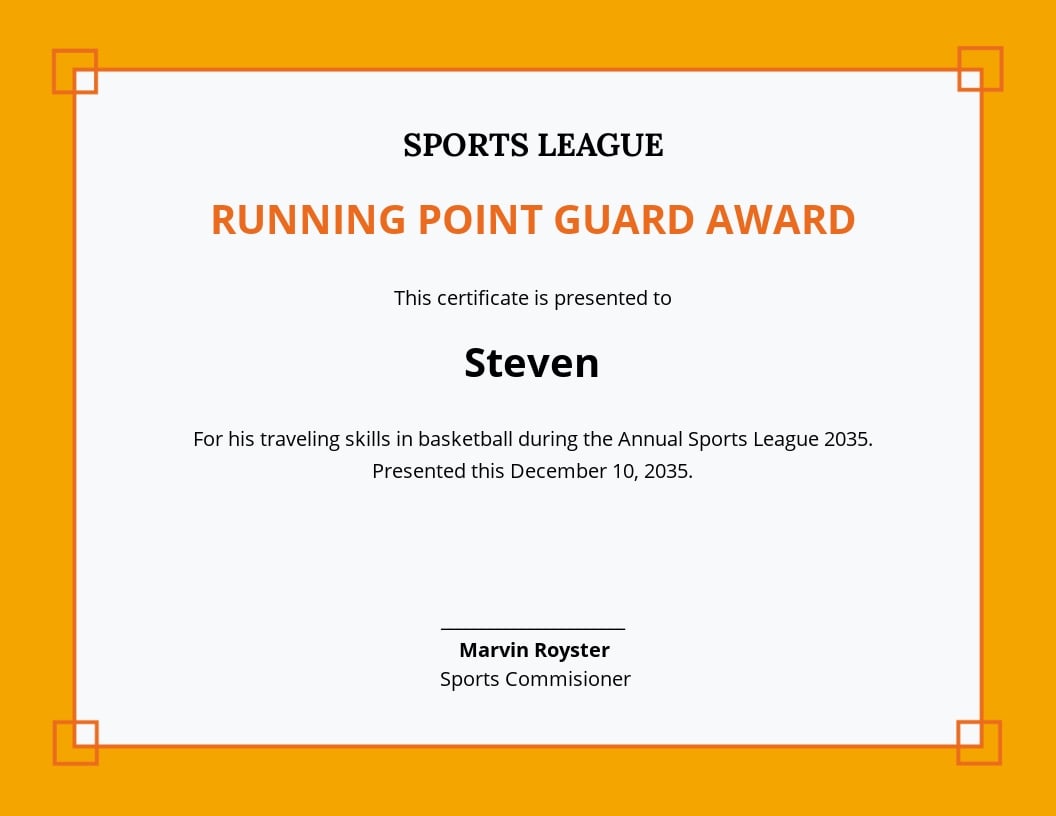 Free Funny Sports Certificate Template - Google Docs, Illustrator, InDesign, Word, Apple Pages, PSD, Publisher