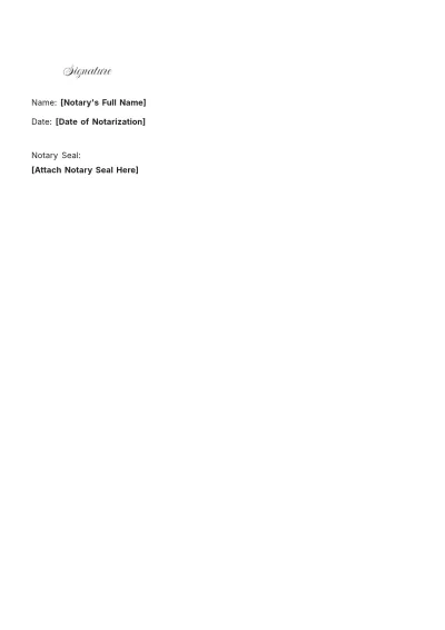Free Remote Online Notary Acknowledgement Template to Edit Online