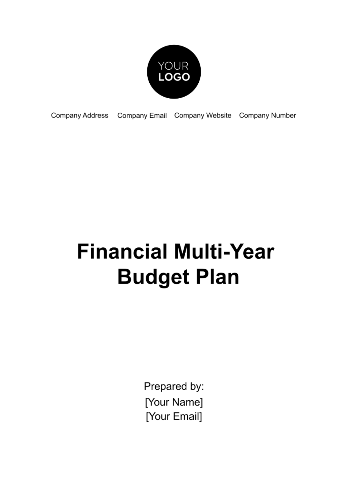 Finance Multi-Year Budget Plan Template