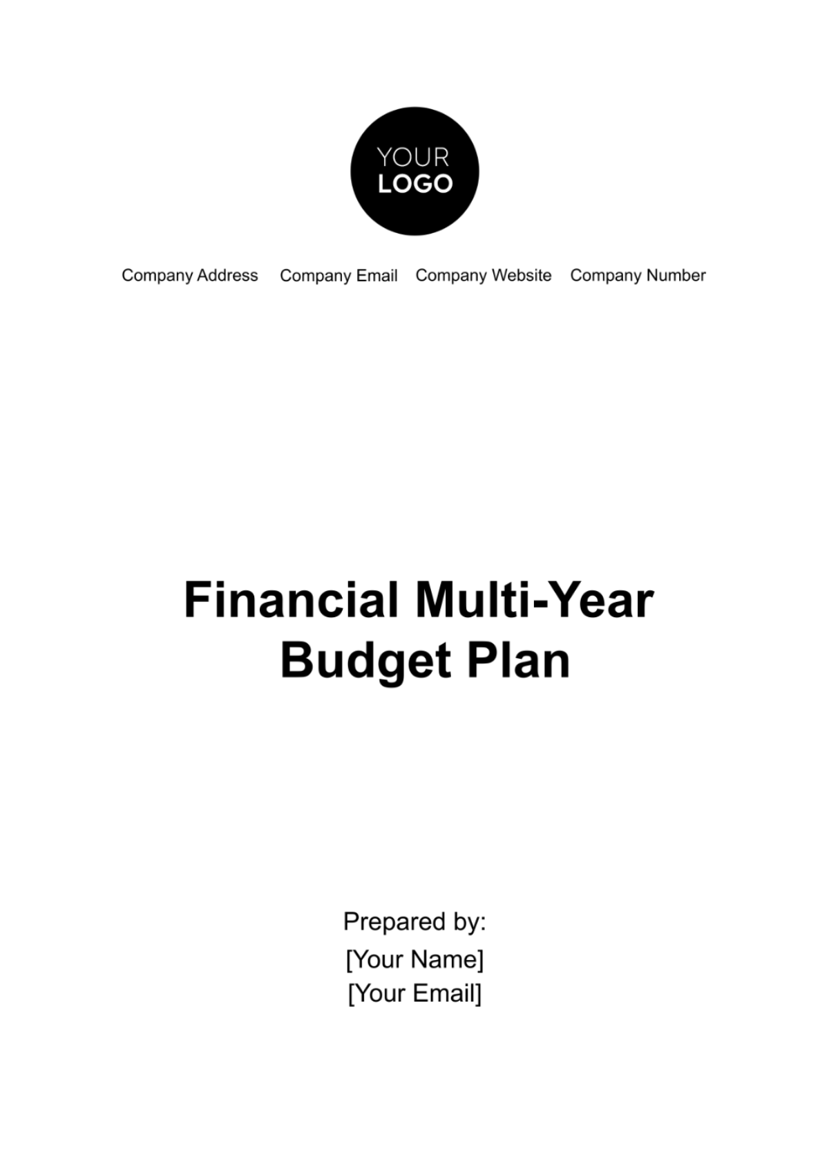 Finance Multi-Year Budget Plan Template