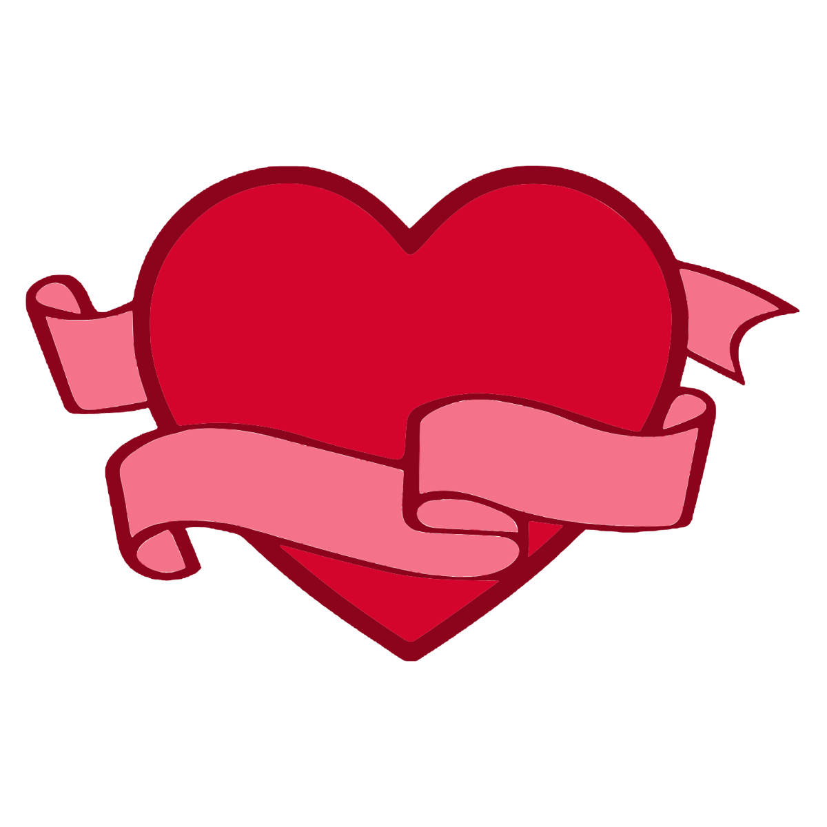Free Heart With Ribbon