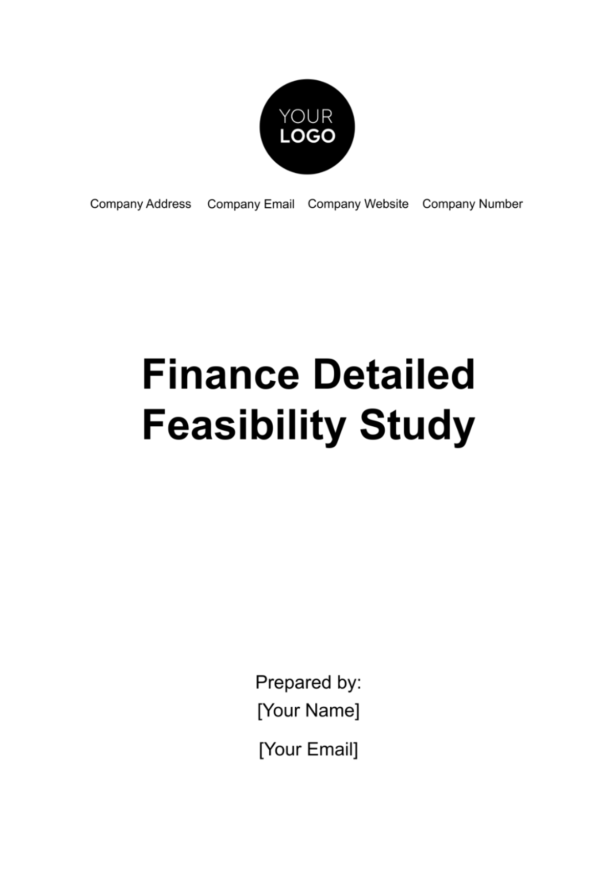 Free Finance Detailed Feasibility Study Template