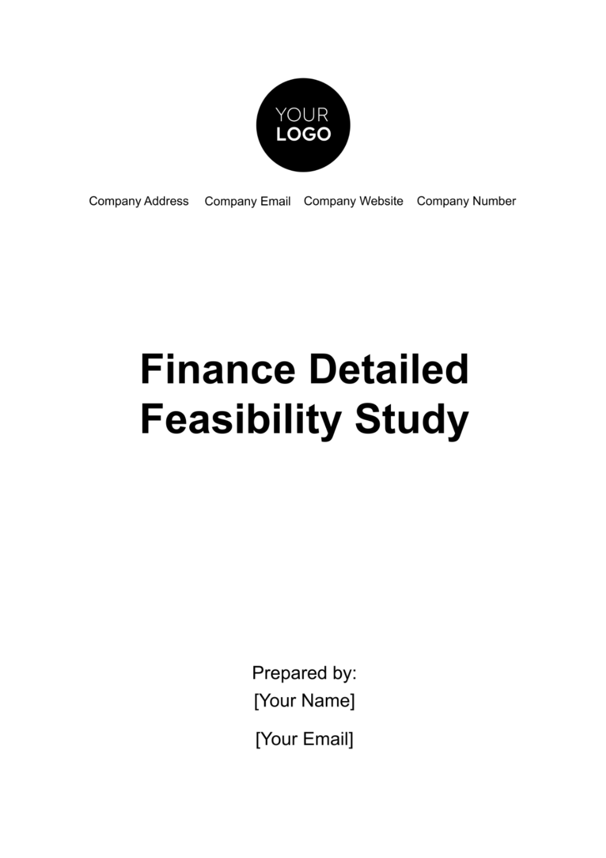 Finance Detailed Feasibility Study Template