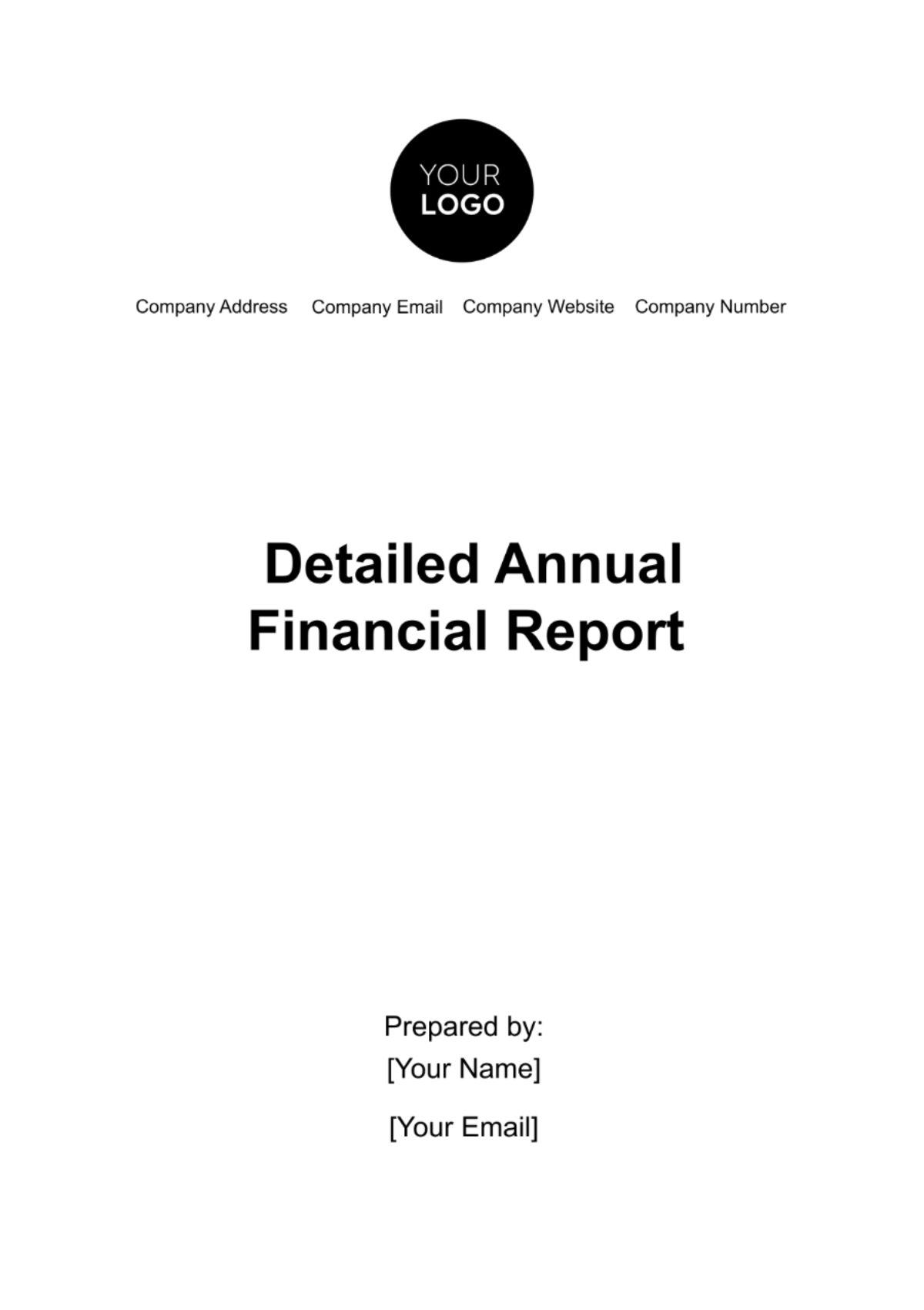 Detailed Annual Financial Report Template