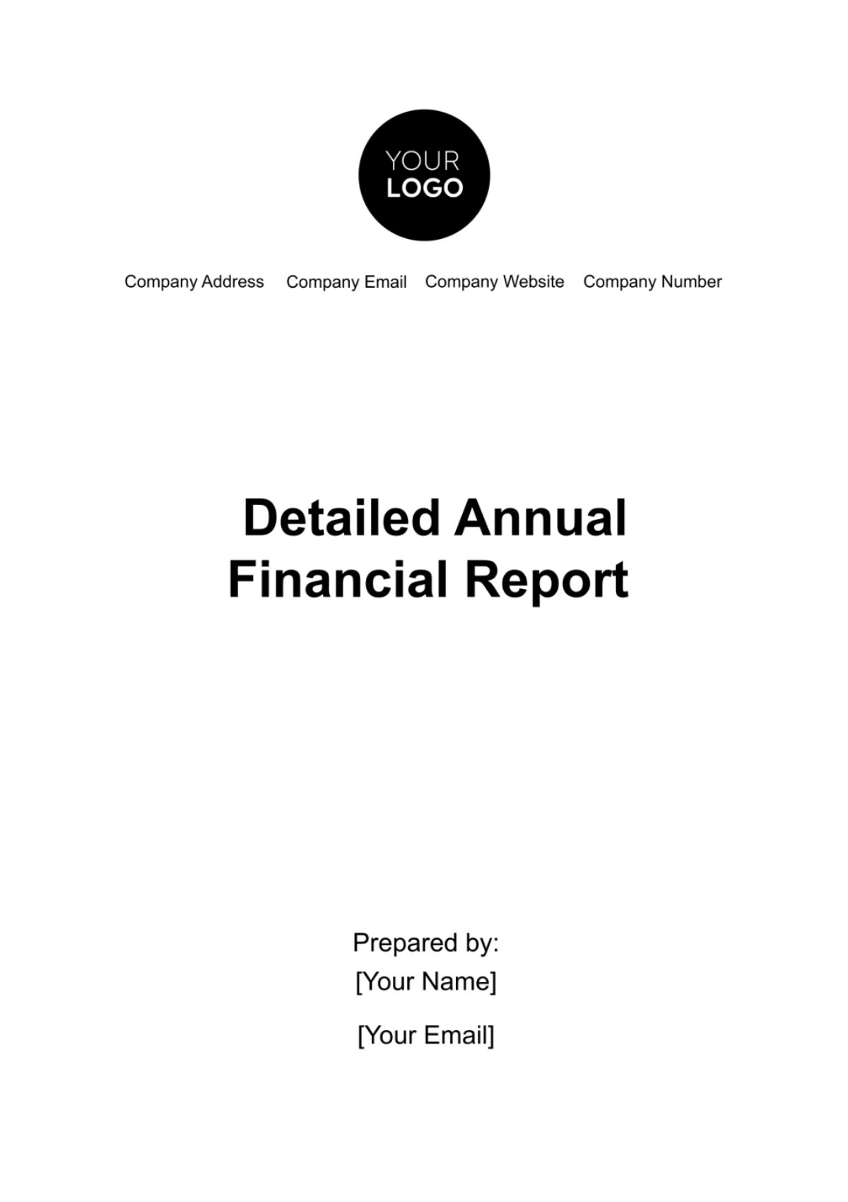 Free Detailed Annual Financial Report Template