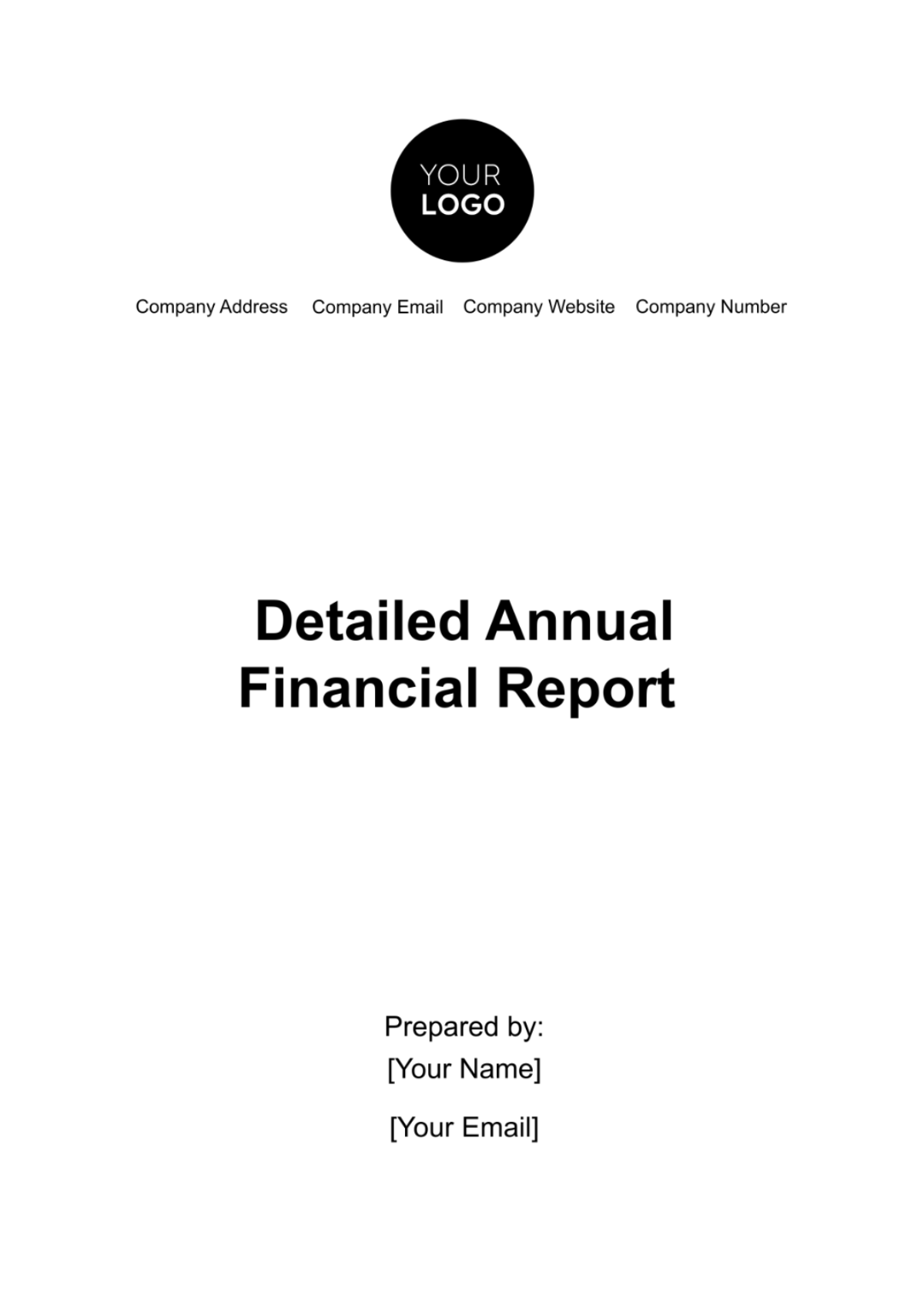 Detailed Annual Financial Report Template - Edit Online & Download