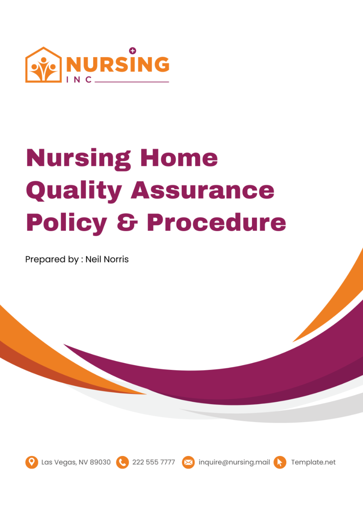 Nursing Home Quality Assurance Policy & Procedure Template