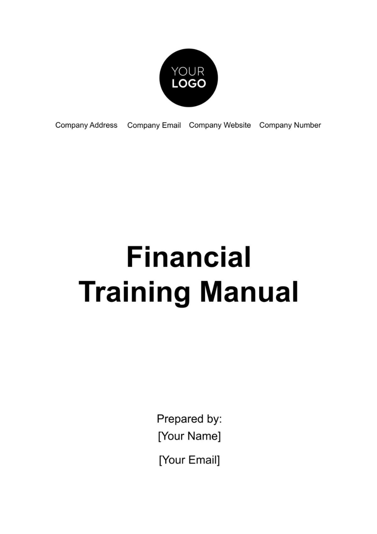 Free Financial Training Manual Template