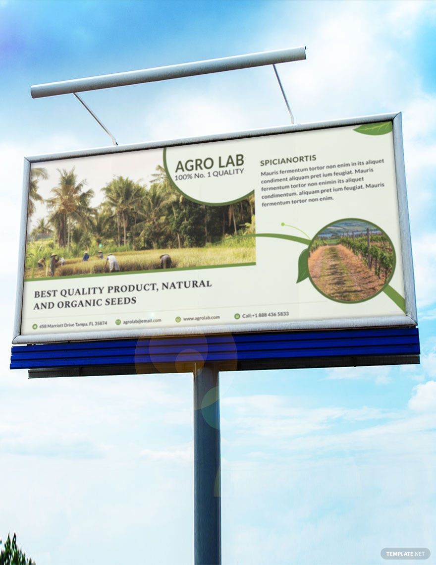 Agriculture Billboard Banner Template