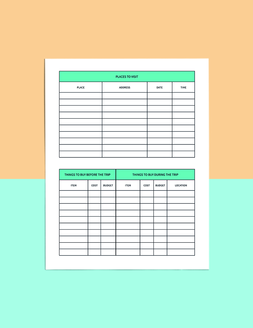 Travel Itinerary Planner Template - Download in Word, Google Docs, PDF ...