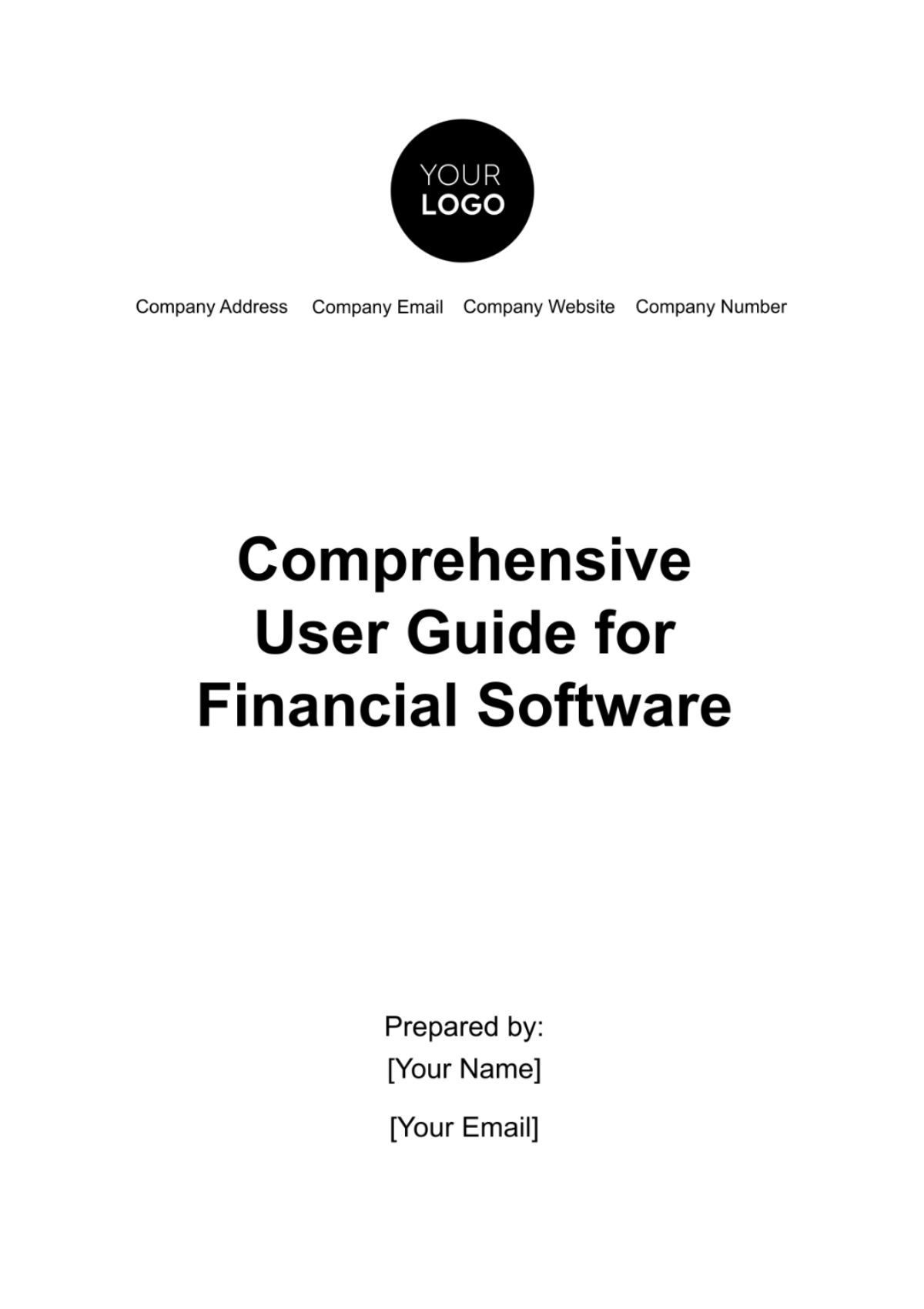 Free Comprehensive User Guide for Financial Software Template