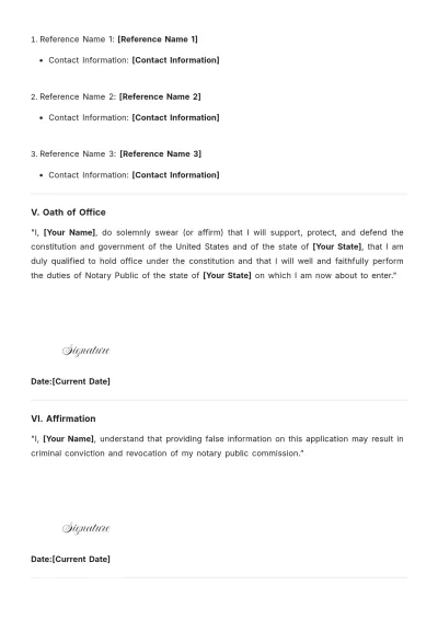 Free Application For Notary Commission Template to Edit Online