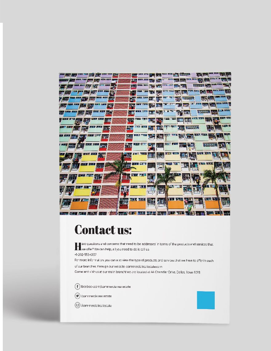 Commercial Real Estate Catalogue Template