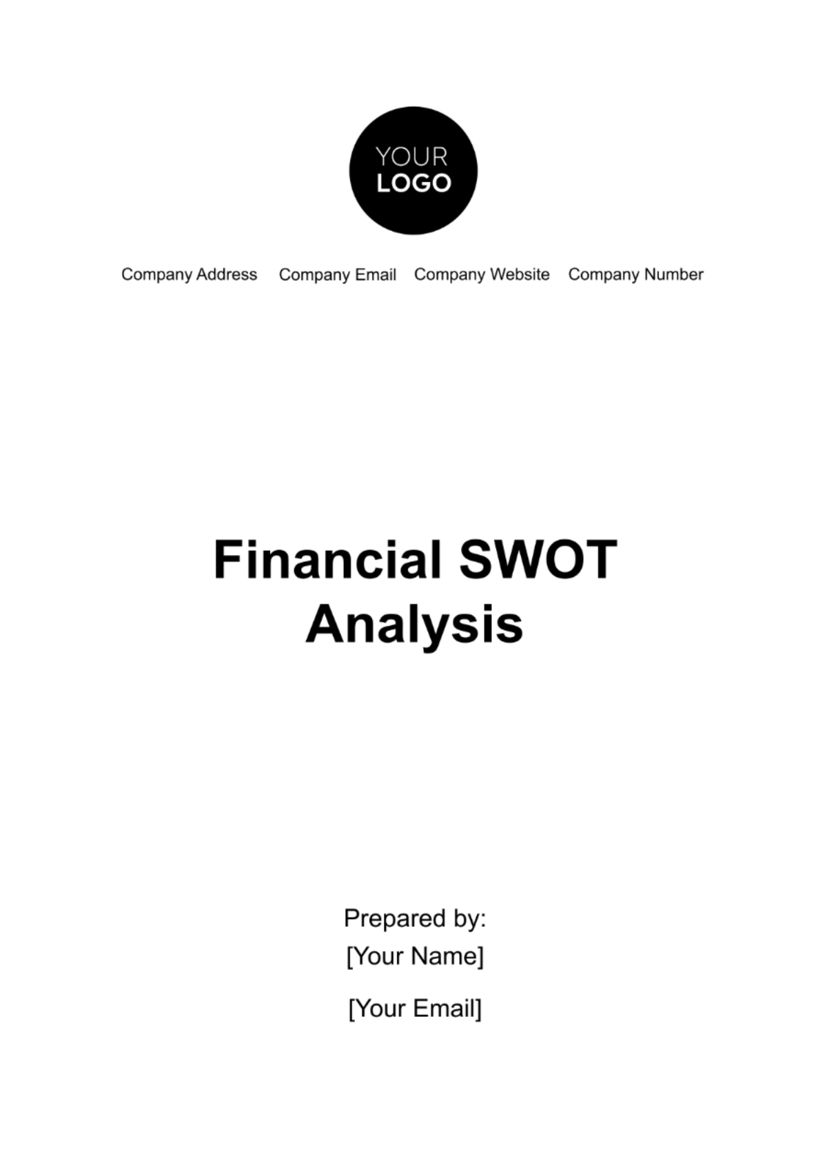 Financial SWOT Analysis Template