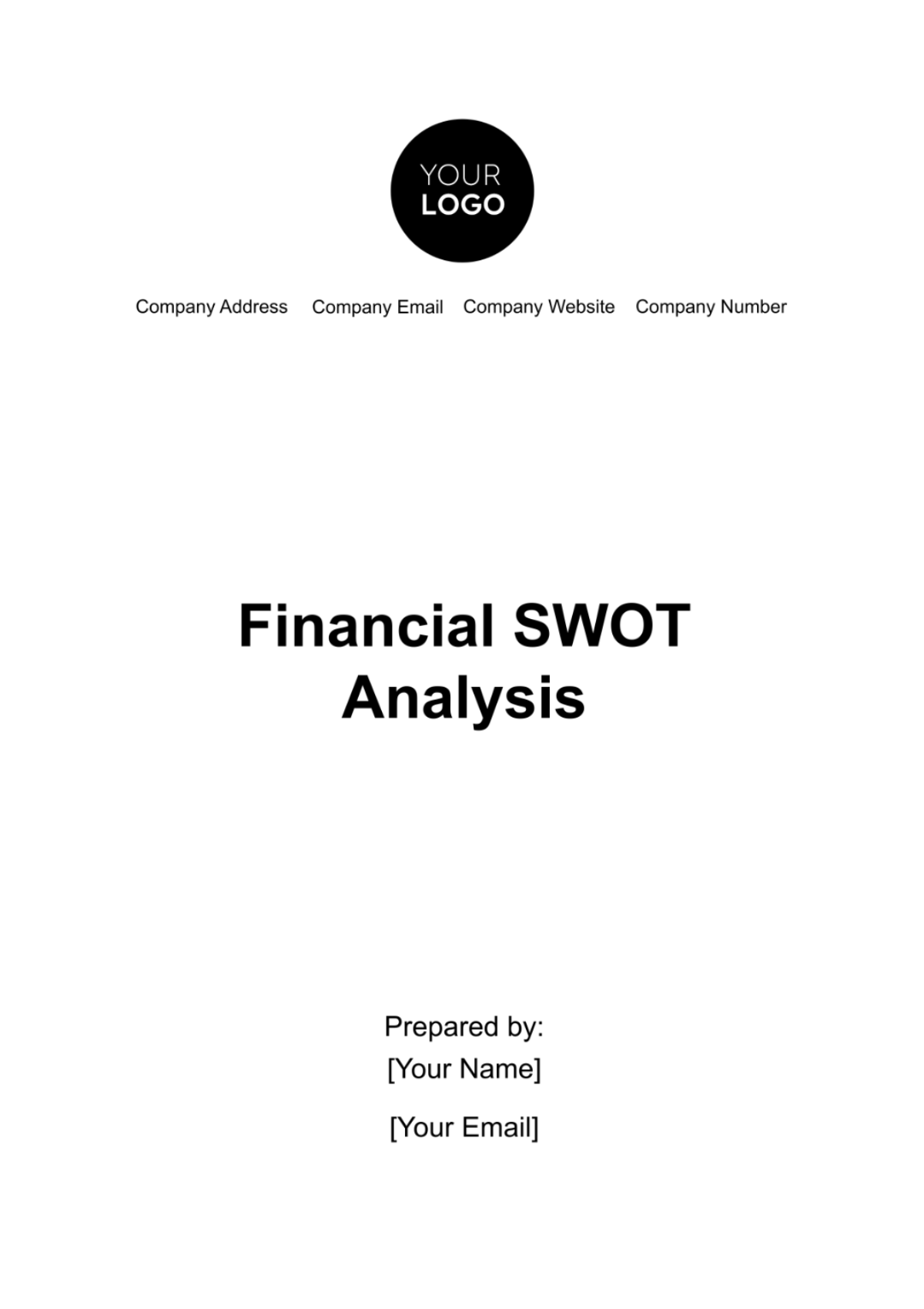 Free Financial SWOT Analysis Template